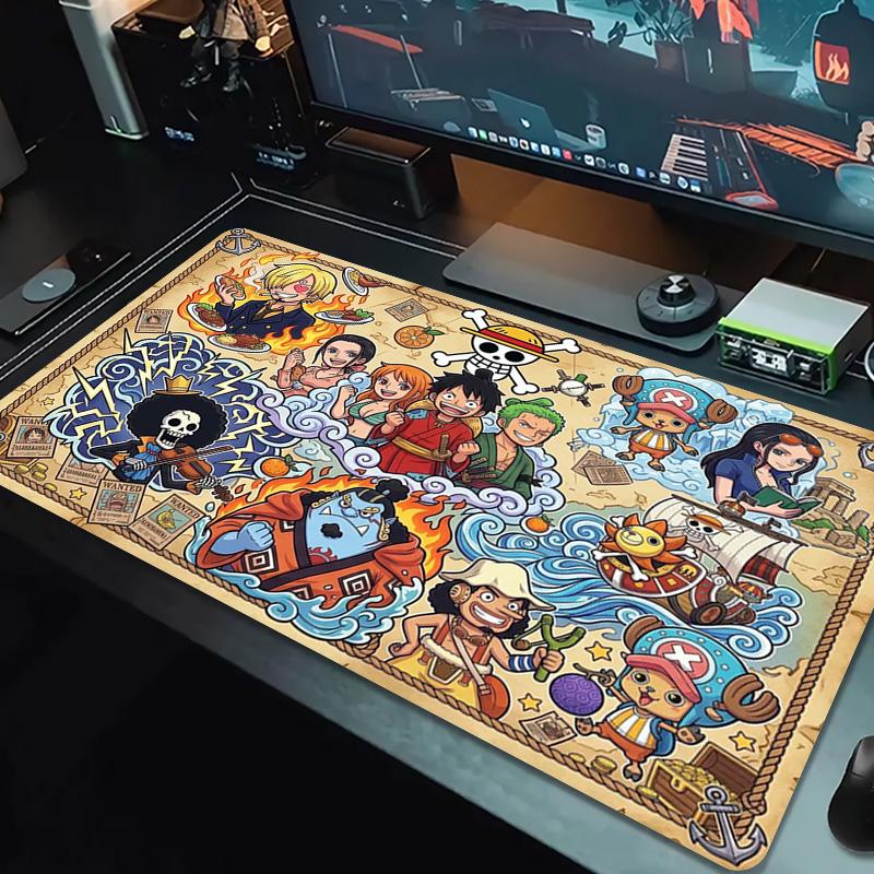 Anime One-Piece Color Mouse Pad Large Gaming Table Cushion Non-slip Laptop Tablet Big Mousepad XXL Mat Mini PC Playmat With Lock Edge