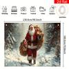 2D Flat Banner 1 Christmas-themed Party Banner Santa Claus Snowflake Pattern Photo Background Fabric Polyester materialZL