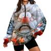 Women's Lightweight Printed Half-Zip Sweatshirt Casual Pullover Top for Everyday Wear