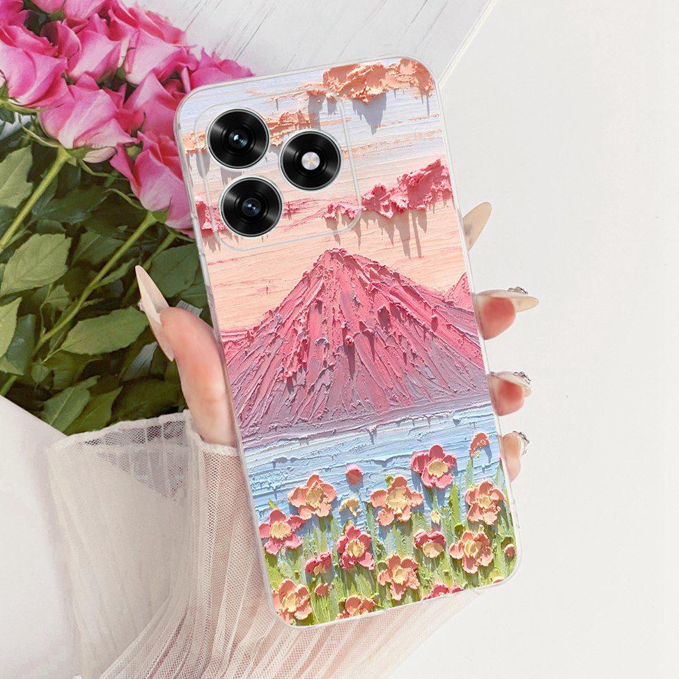 Etui na Honor X5C Plus Pokrowiec Przezroczysty Luksusowy Uroczy Kot Moda Motyl Fajny Malowany Obudowa Na Honor X5cPlus