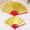 8/10 Inch Double-sided Gold Laser Fan Chinese Tai Chi Fan Holographic Folding Fans Kung Fu Fan Concert Bar Party Decoration Fans