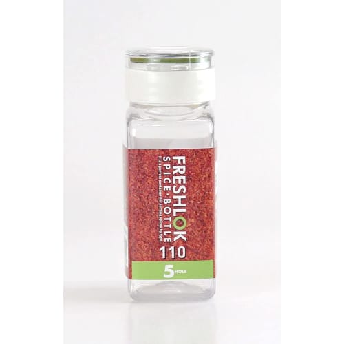 Takeya Chemical Industry TAKEYA FreshLok Spice Bottle, 110ml, Green, 5-Hole, Airtight, Seasoning Storage Container
