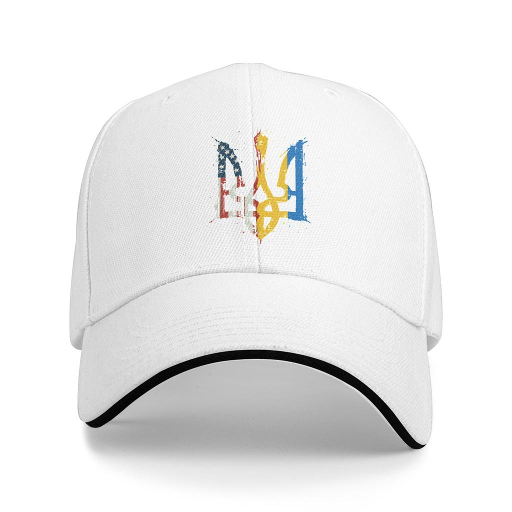 Summer Ukraine America Flag Trident Ukrainian Tryzub Baseball Cap Outdoor Sports y2k Retro Sun Hip Hop Hats Men Baseball Caps
