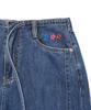 WACKY WILLY Women'S Wide Fit Easy Denim Pants Blue