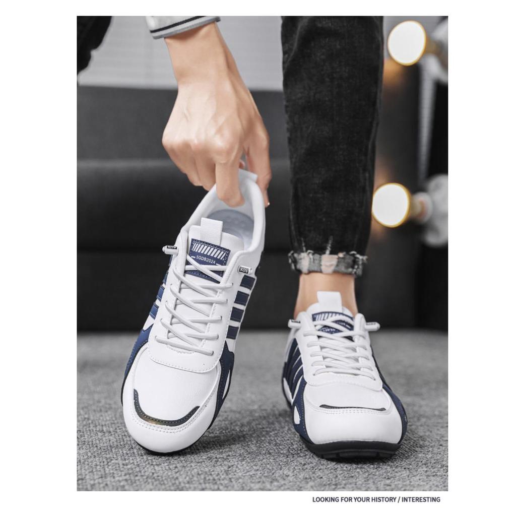 Men's Waterproof and Anti Slip Sports Running Casual Black Board Shoes Work Soft Soled Travel Trendy Shoes