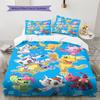 Digimon Adventure Pattern Bedding,Quilt Set Quilt Cover Pillowcase Home Birthday Gift (1 * duvet cover + 2 * pillowcase, without core)