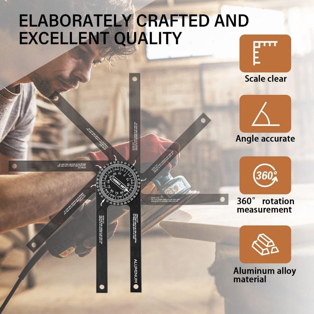 Miter Saw Angle Finder Miter Saw Protractor Angle Measuring Woodworking 360° Angle Finder