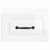 Wall Mounted Nightstand High Gloss White 34.5 x 33 x 20 cm