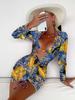 New Print Mesh Sun Protection Three-Piece Bikini Swimwear
