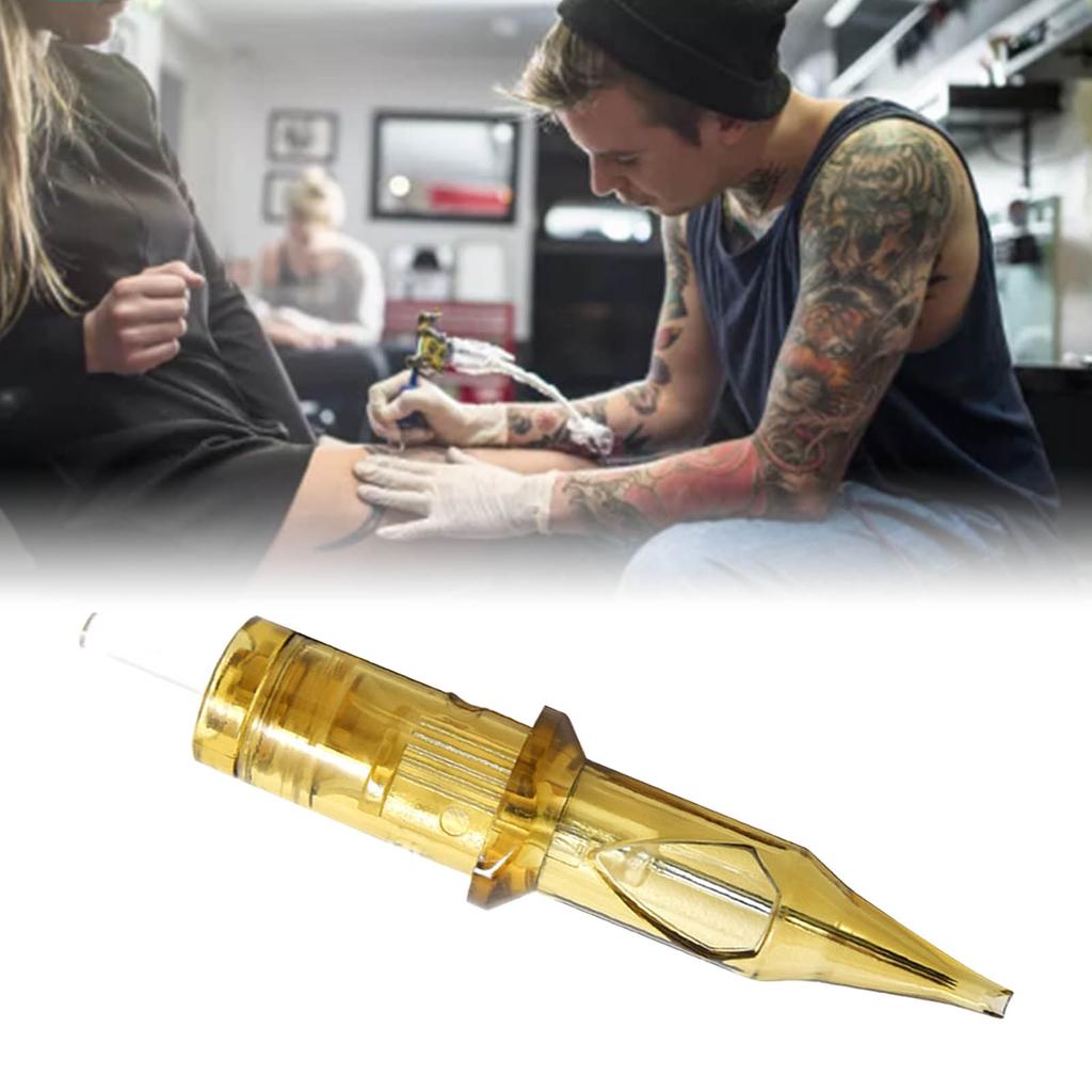 20 Pcs Tattoo Cartridge Needles Stainless Steel Even Output Quick Color Gold Tattoo Needles Cartridge