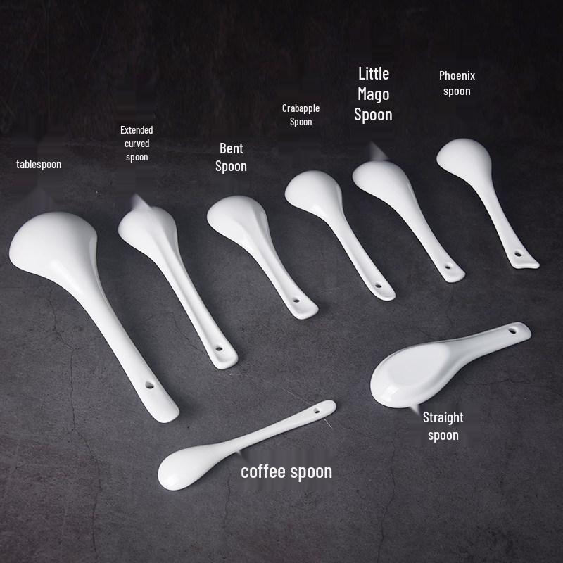 Korean-Style Ceramic Soup & Dessert Spoon Set