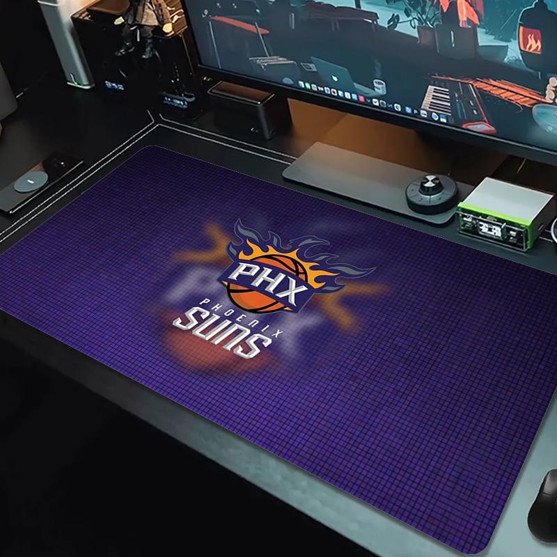 Phoenix Suns Mouse Pad Large Gaming Table Cushion Nonslip Laptop Tablet Big Mousepad Xxl Mat Mini Pc Playmat With Lock Edge