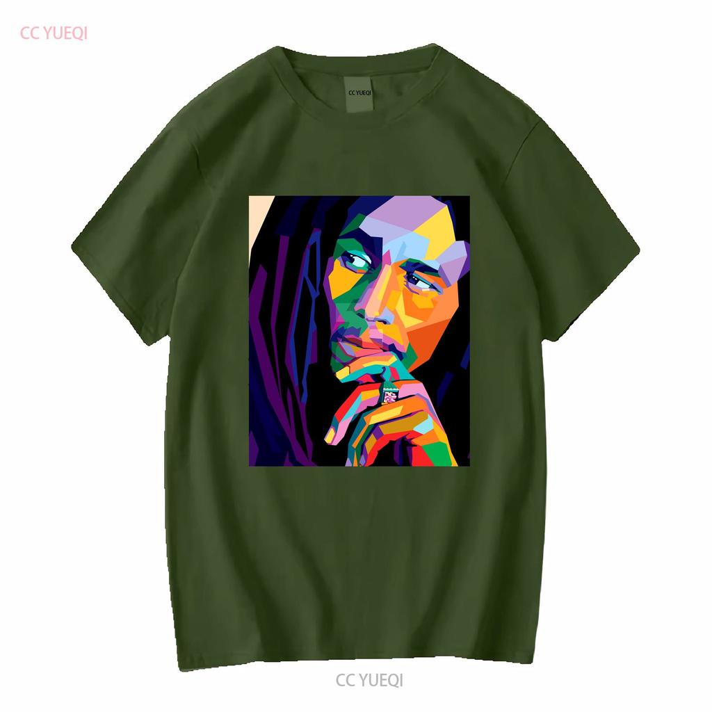 Bob Marley Art T Shirt Music One Love Shirts Movie Reggae Jamaica Long Or Short Sleeves Vintage Washed Comfortable Unisex
