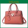 Pu Tote Bag For Women With Printed Design And Lock Closure For Daily Use