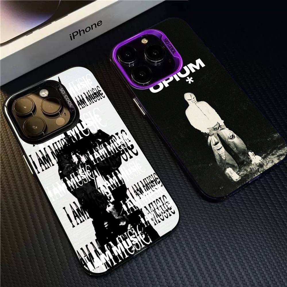 O-Opium Rap Playboi Carti Phone Cover For IPhone 16 15 14 13 12 11 17 Pro Max Plus Color Silver Shell