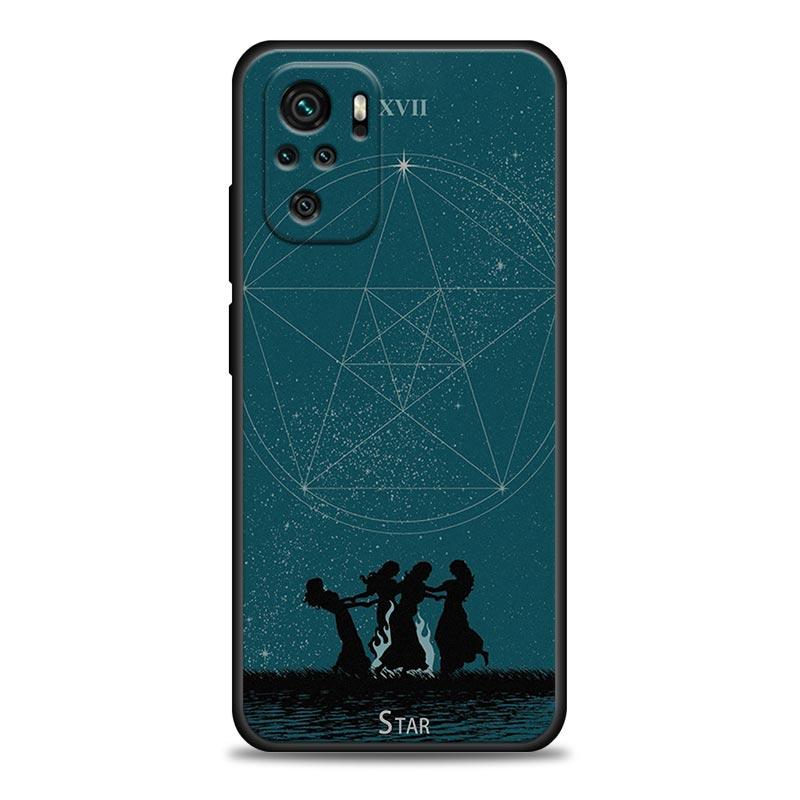 Phone Case For Xiaomi Redmi Note 11 10 8 Pro 9S 8A 10S 11S Soft Cover Witches Moon Tarot Mystery Totem For Redmi Note 8Pro 10Pro