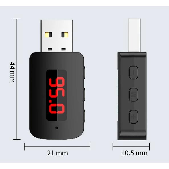 Bluetooth 5.4 Car Transmitter Receiver Handsfree Call Car Kit Mini USB Power Auto Wireless Audio Adapter For Fm Radio