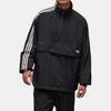 Y-3 Nylon Shell 1/2 Zip Three Stripes High Neck Loose Fit Long Sleeve Jacket Men Jackets Black JD9796