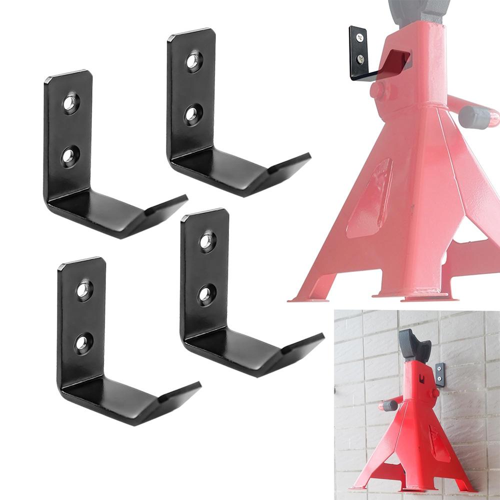 

Подставки для домкрата, органайзер для настенного крепления, подставки для автомобильных домкратов, стойка для хранения, прочный держатель из нержавеющей стали, крюк подходит для подставок домкрата на 2, 3 и 4 тонны(4 упаковки)