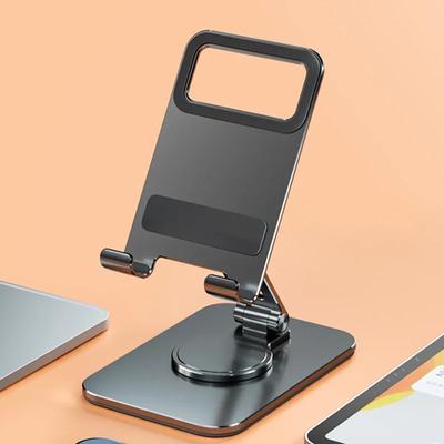 360° Metal Desk Mobile KutumyQC Phone Holder Stand For iPhone iPad Xiaomi Adjustable Desktop Tablet Holder Cell Phone Stand