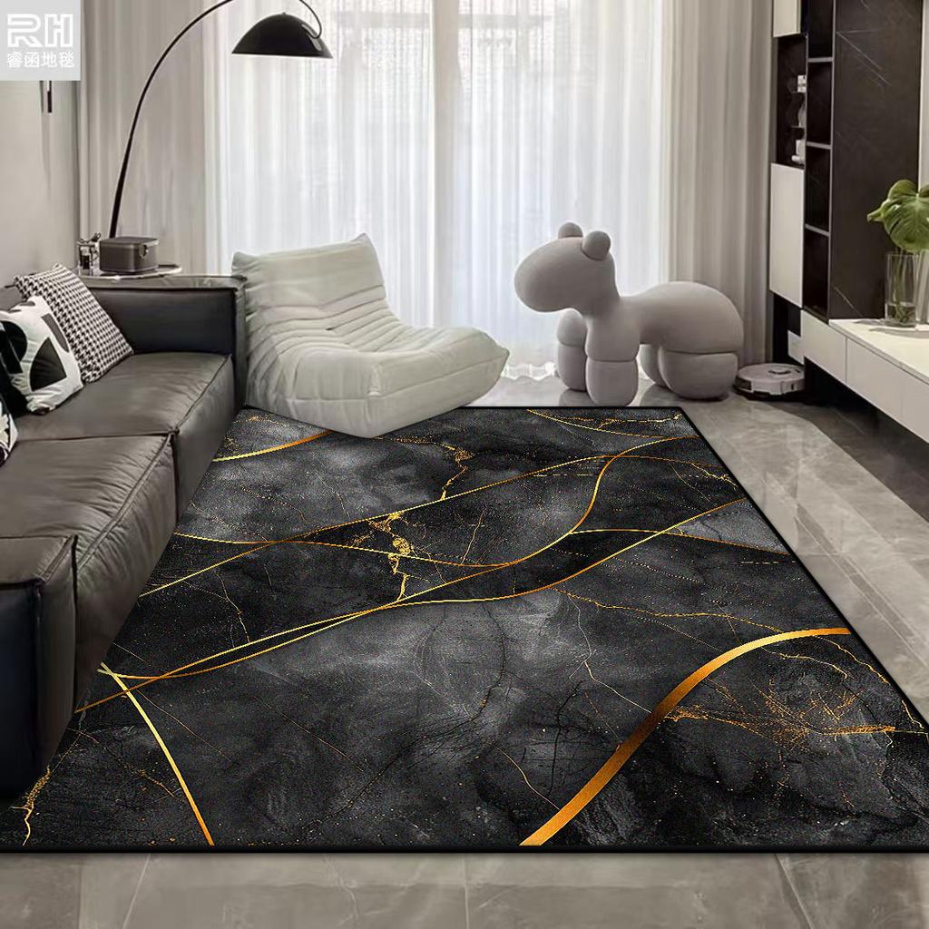 Modern Nordic Big Living Room Rug Home Decoration Luxury Short Velvet Carpet Bedroom Washable Customizable Floor Mat Gaming Room