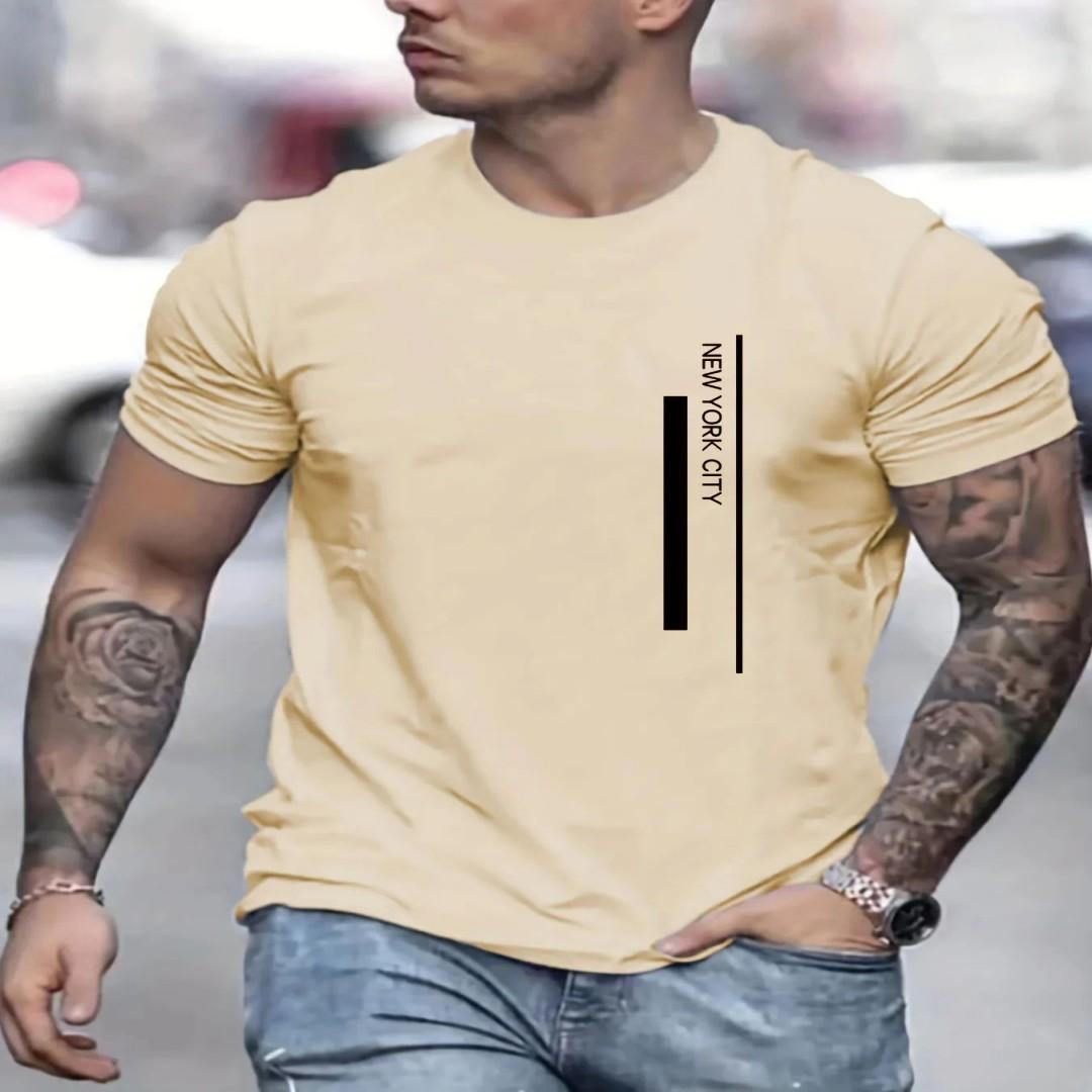 2025 Summer new mens crew neck short sleeve Tshirt loose 3D printing casual summer S