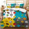 10% Polyester Beding Set Home Textile House De Couete Fotbal Soft Duvet Cover Sets for Boy Quen Ful Twin Single Sized Dimensions Bedrom