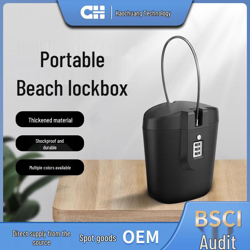Portable Steel Cable Combination Lock Storage Box