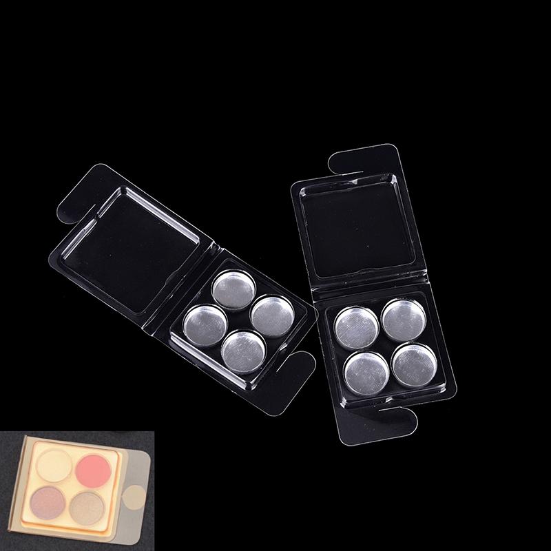 

10Set Empty Eyeshadow Palette Grade Plastic Pans Diy With 15Mm Aluminium Cases A