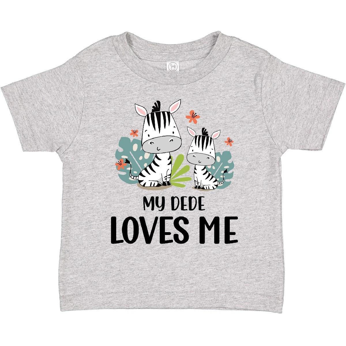 Inktastic Zebra My Dede Loves Me Toddler T-Shirt Granddaughter Grandma Grandkids 120