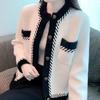 Autumn new long-sleeved knitted short-haired mink women's fashion coat women's autumn short top