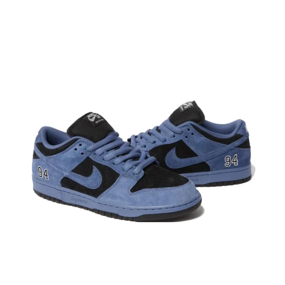 Nike Supreme X Dunk Low SB Ocean Fog Unisex Sneakers Blue Black HQ8487-400