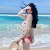 Source 1011 Seaside Vacation Swimsuit Female Sweet Girl Striped Bikini Lace-up Hot Spring Swimsuit