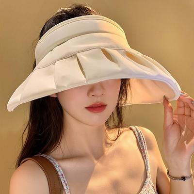 Neue Schale Sonnenschutz Eis Seide Leere Oberseite Hut Kinder Sommer Sonnenschutzhut Outdoor UV-Schutz Großer Schirm