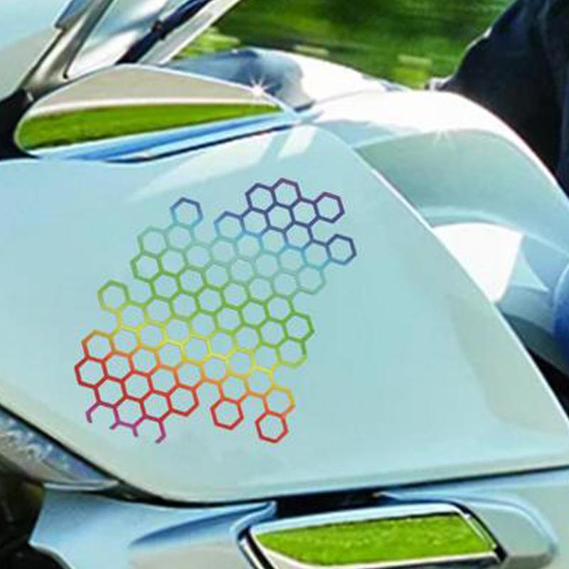 Honeycomb Motorcycle Stickers Waterproof Car Bumper Sticker Decals Helmet Stickers Motorcycle Decals Bumper Decoration Stickers