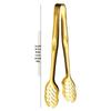 Abdo Gold Leaf Stainless Steel Food Tongs, 3-Pack