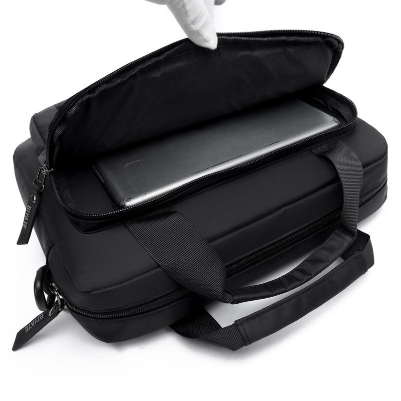 Shoulder Bag Men's Business Handbag Solid Color Travel Bag Large Capacity Crossbody Bag