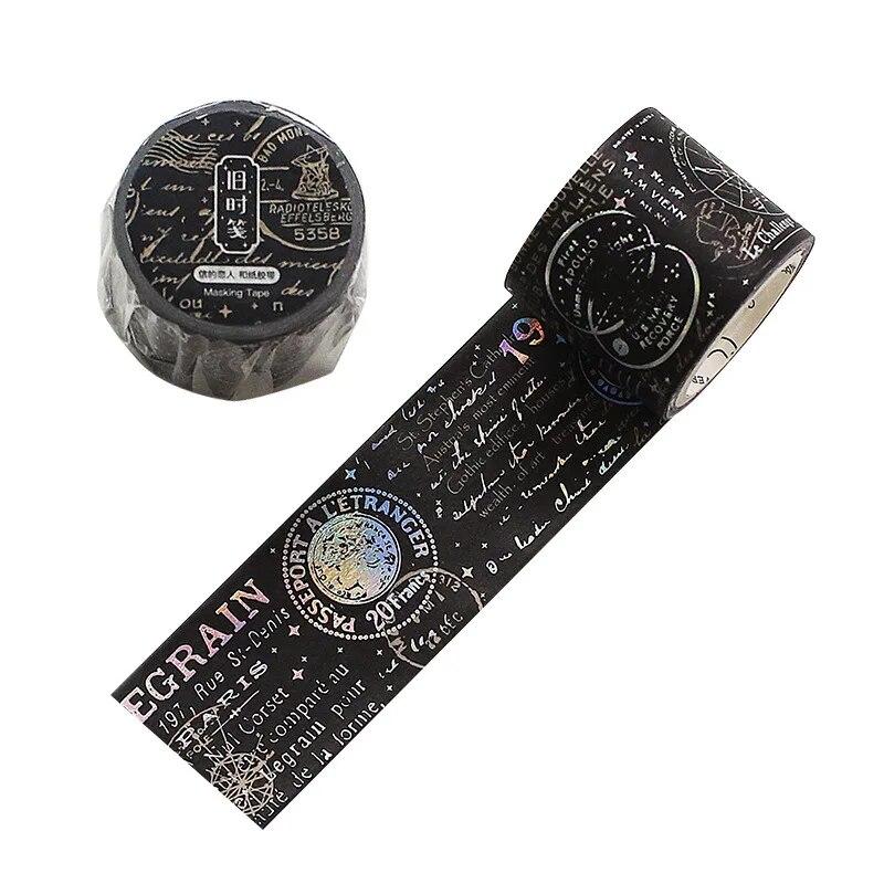 3cm Wide Dream Stars Laser Masking Washi Tape Map Decorative Adhesive Tapes Decora Scrapbooking Sticker Label Stationery