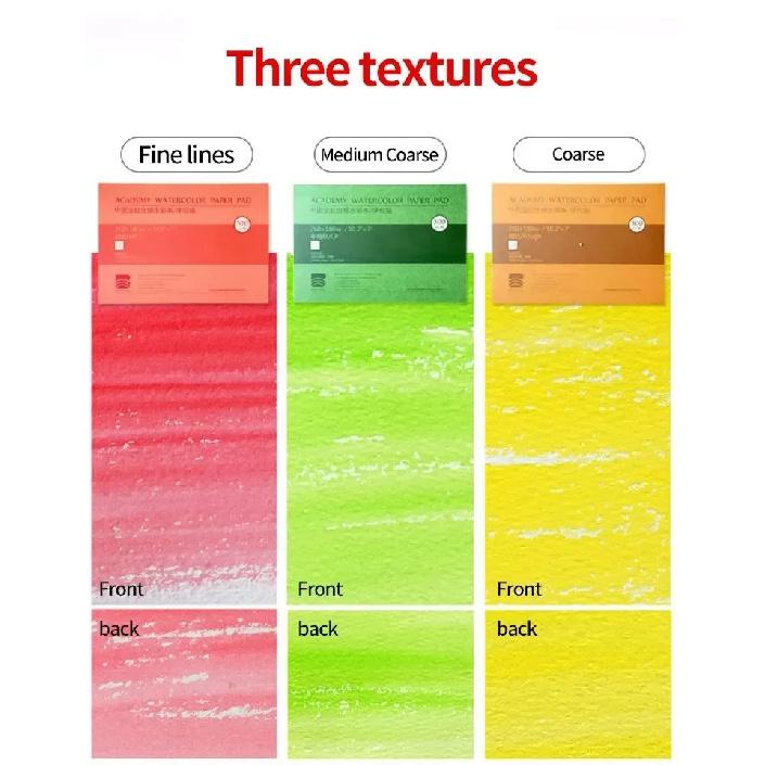 100% Cotton Watercolor Paper Sealing Pad 32K 16K 8K 20Sheets 300gsm/200gsm Water Color Drawing Painting Book Sketchbook Art Supp