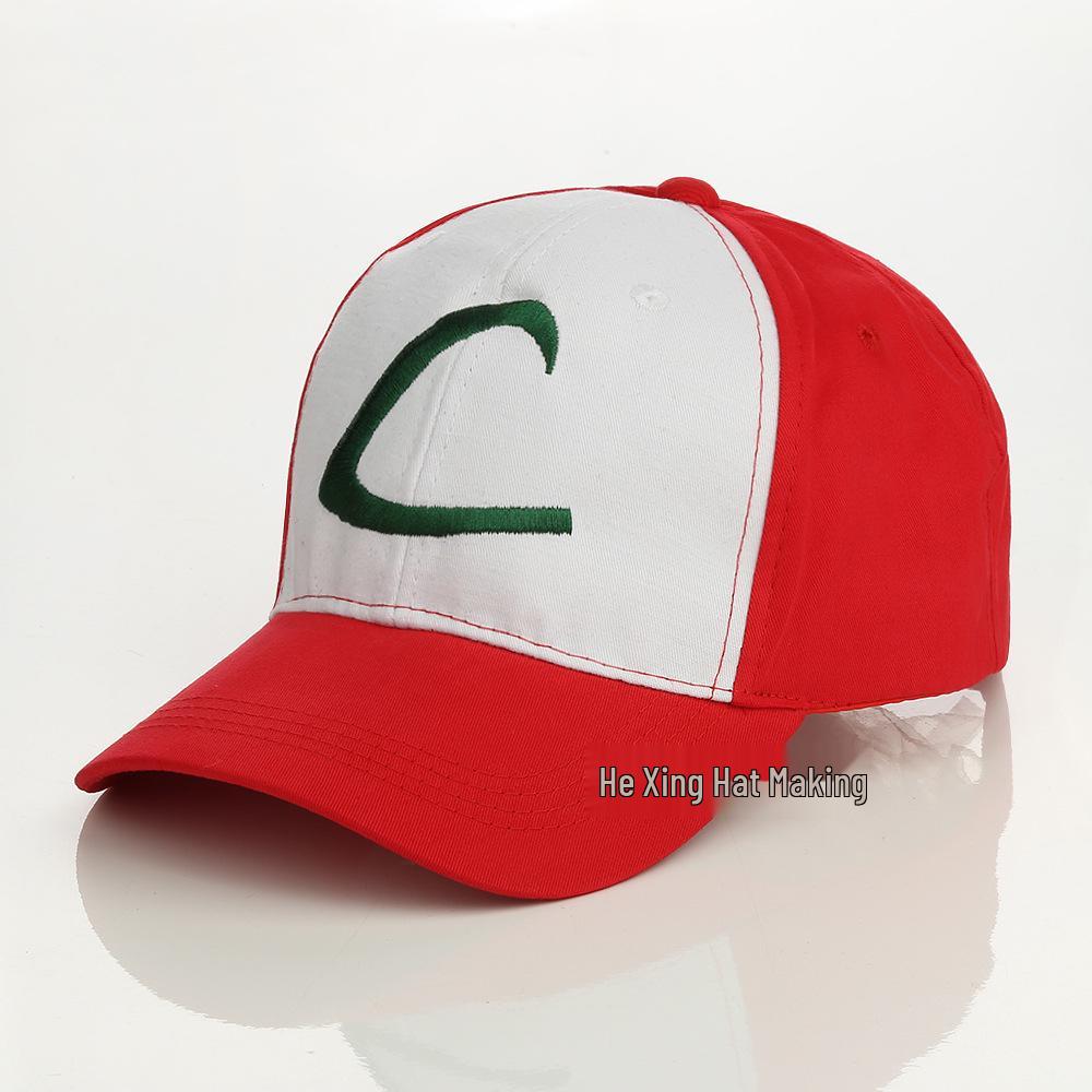 Pokémon Ash Ketchum Gestickte Baseballkappe - Netz-Schirmmütze