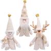 Christmas Santa Claus Snowman Deer Bottle Cover With Plush Foam Material For Holiday Table Decor
