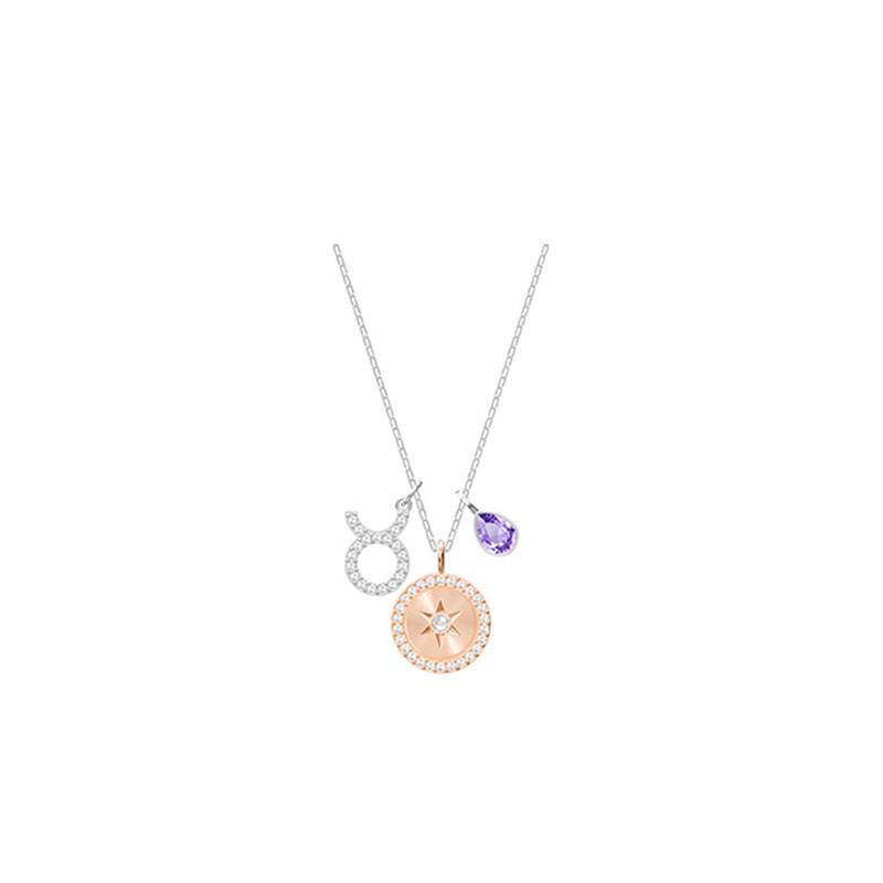 Swarovski Zodiac Zodiac Series Pendant Taurus Violet Necklace Women s 5349223