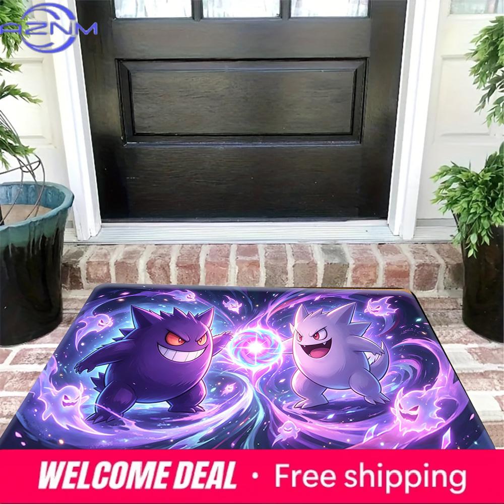 Pokemon Gengar & Shiny Gengar Print Non-Slip Floor Mat Doormat