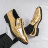 High Quality Golden Men's Chelsea Boots Fashion Business Casual Leather Shoes Men's Dress Shoes Luxury Men Comfort Walking Shoes