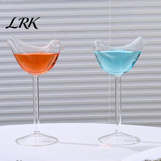 Bird Bam Glasse Cocktail Glass, 150ml Novelty Shaped Wine Stemware, Creative Coupe Anniversary Glass for Bar Party, Gift Women Lovers Thickened Rim