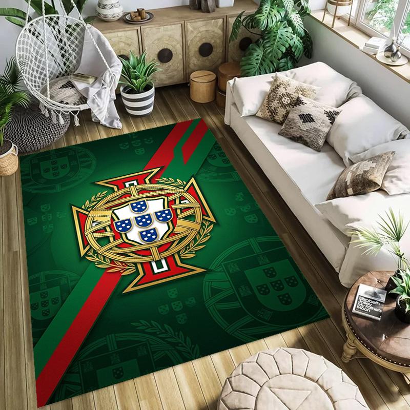 Portuguese Heritage Emblem Carpet Living Room and Bedroom Mats Home Decor Christmas Gifts Office Chair Cushion Bathroom Mat