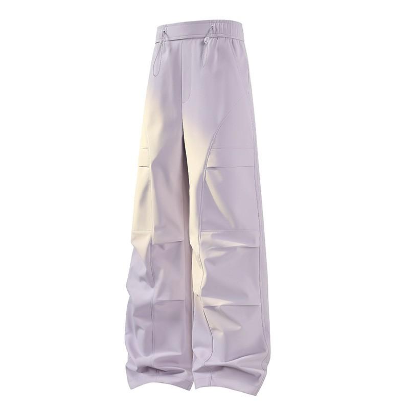 Womens Outdoor Waterproof Windproof Hiking Pants Loose Quick-Dry Cargo Wide-Leg Trousers