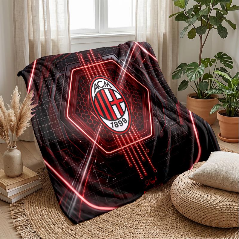 AC Milan Theme blanket Soft Flannel Blanket Plush Throw Blanket Cozy Sofa Bed Blanket for Home Decor