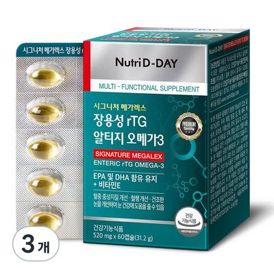 Nutri D Day Enteric Coated rTG Altige Omega 3, 60 Tablets, 3 Units