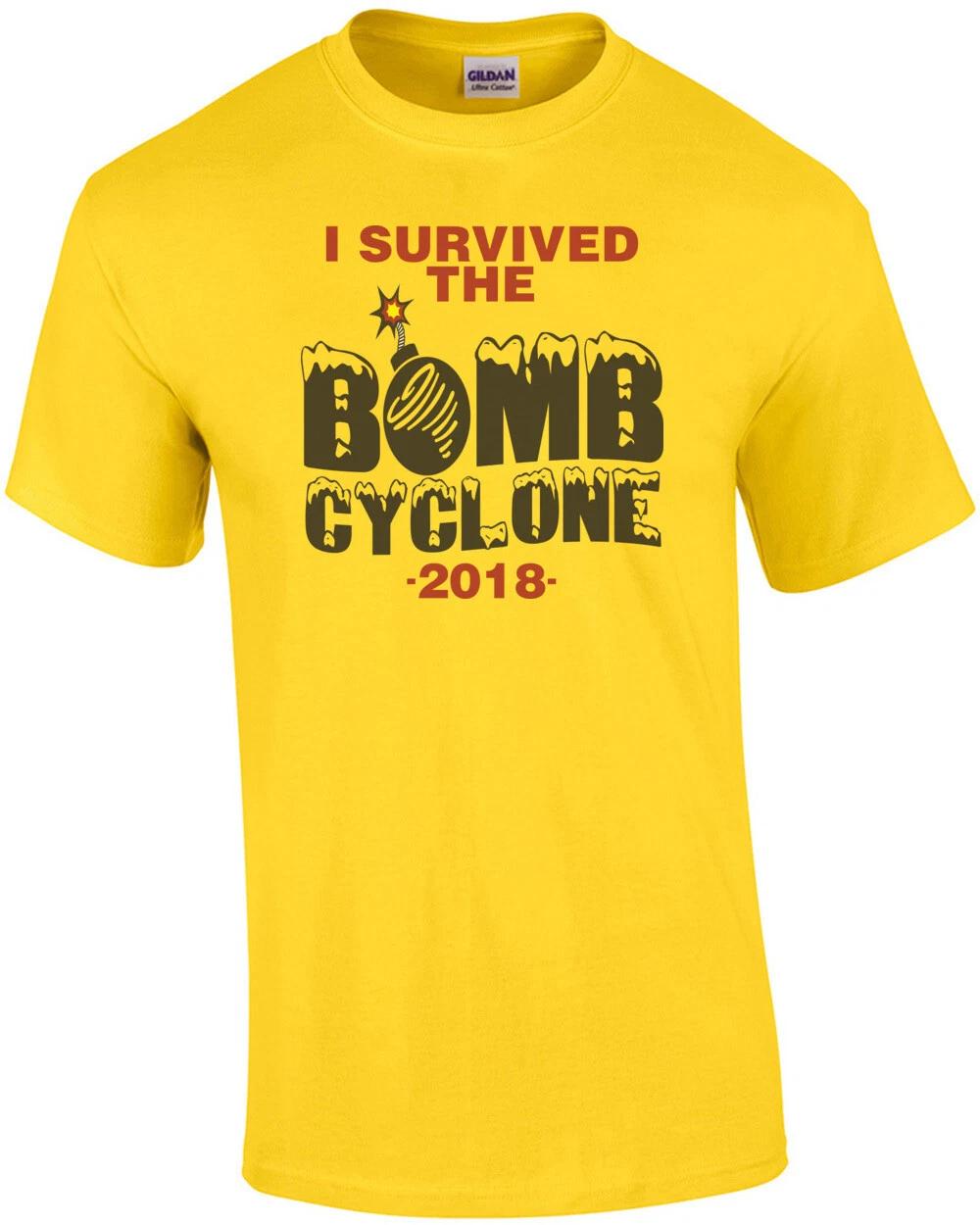 I Survived The Bomb Cyclone 2018 Funny Shirt S
